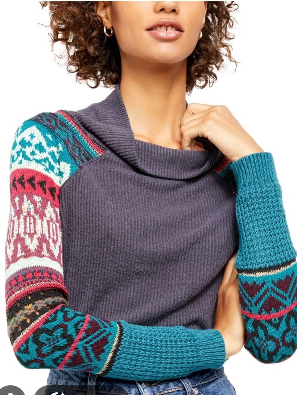 NWT Free People Prism Fair Isle Sweater, Size S